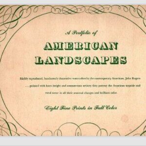 Portfolio Of American Landscapes By John Rogers Set Of 8 Prints American Rural 